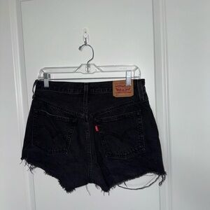 Levi's Women's Black Denim 501 Shorts